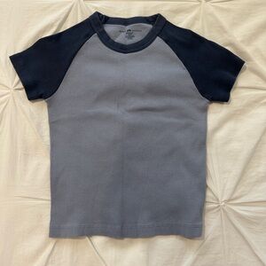 Brandy Melville Two-toned Blue Tee